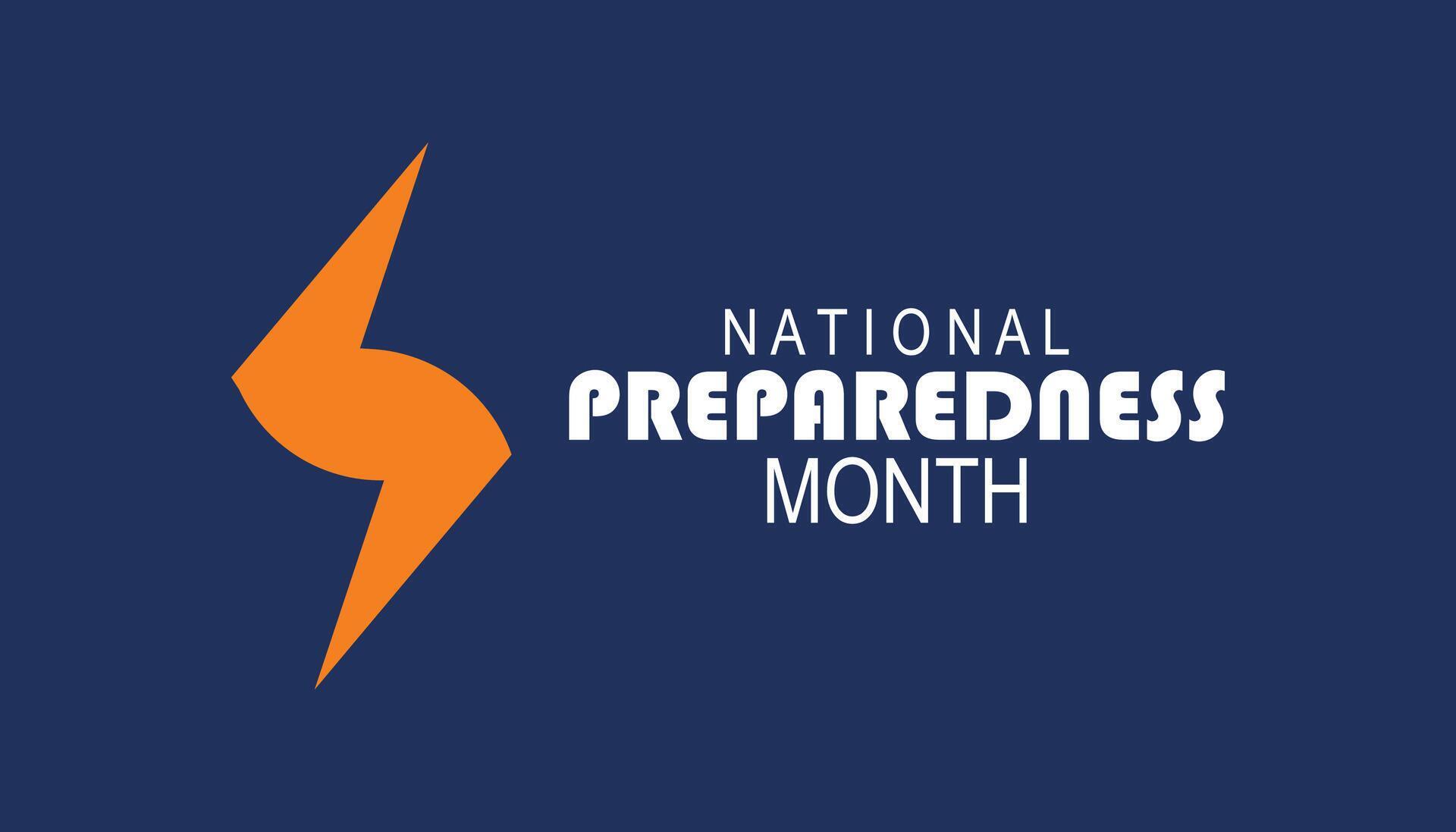 National preparedness month is observed every year on September. banner design template