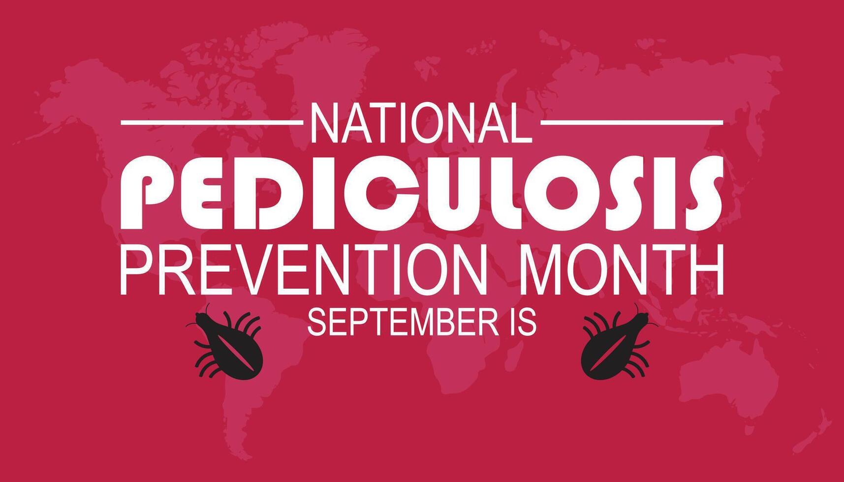 national pediculosis prevention month is observed every year on September. banner design template illustration background design. vector