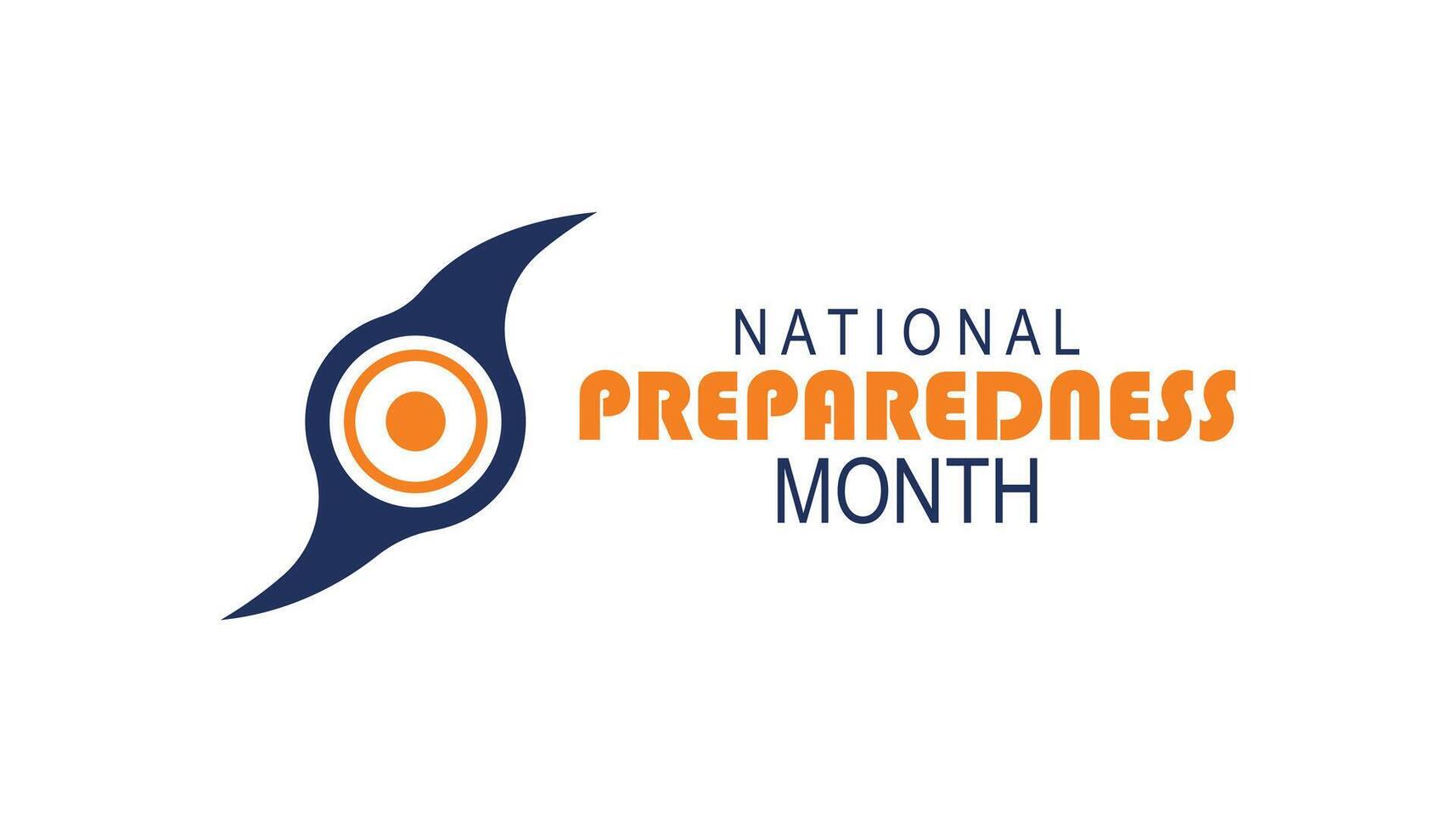 National preparedness month is observed every year on September. banner design template