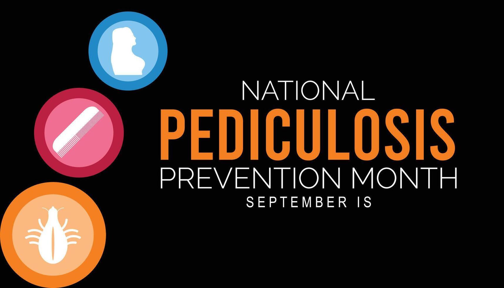 national pediculosis prevention month is observed every year on September. banner design template illustration background design. vector