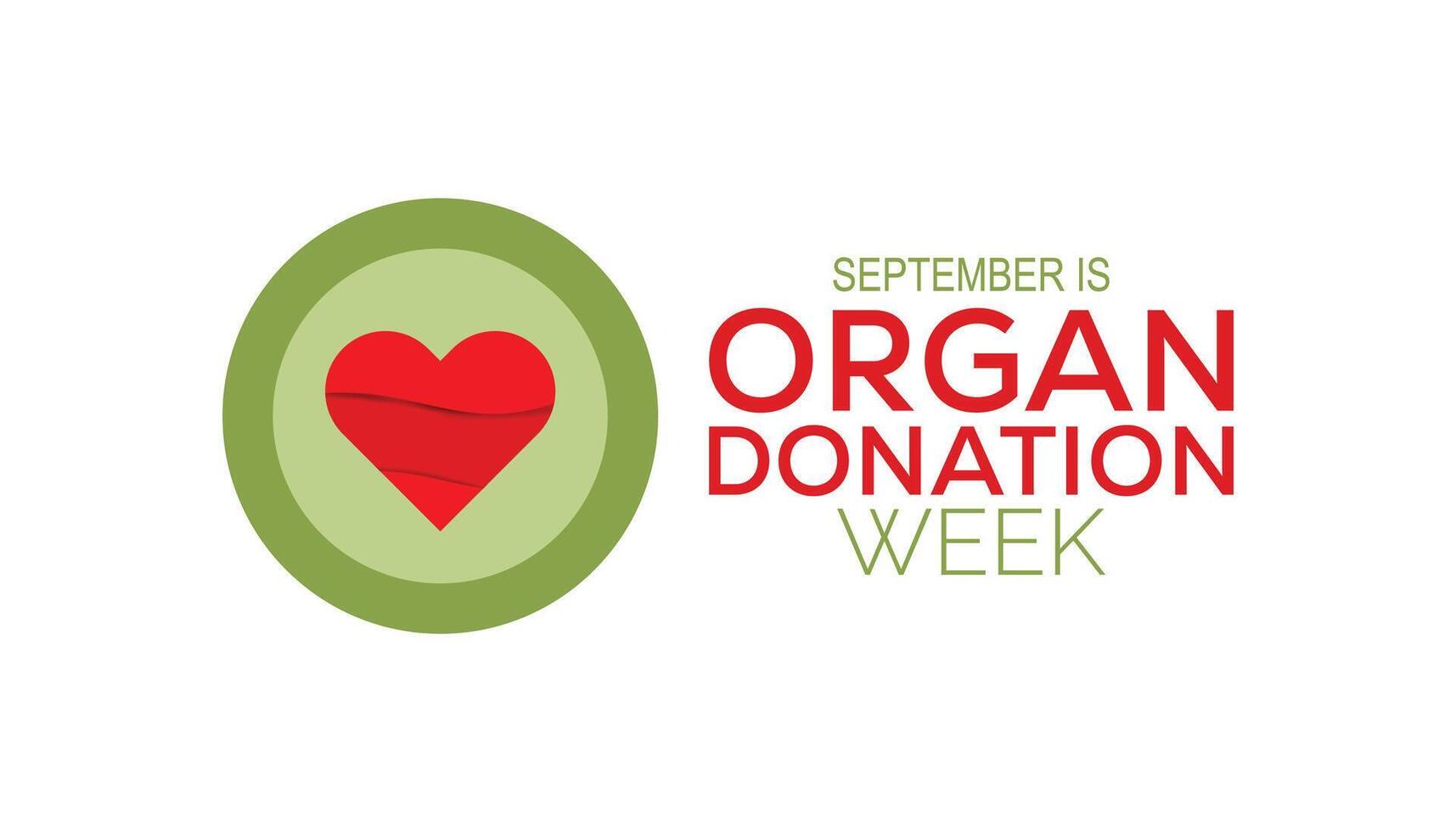 Organ Donation week is observed every year on September. banner design template illustration background design. vector