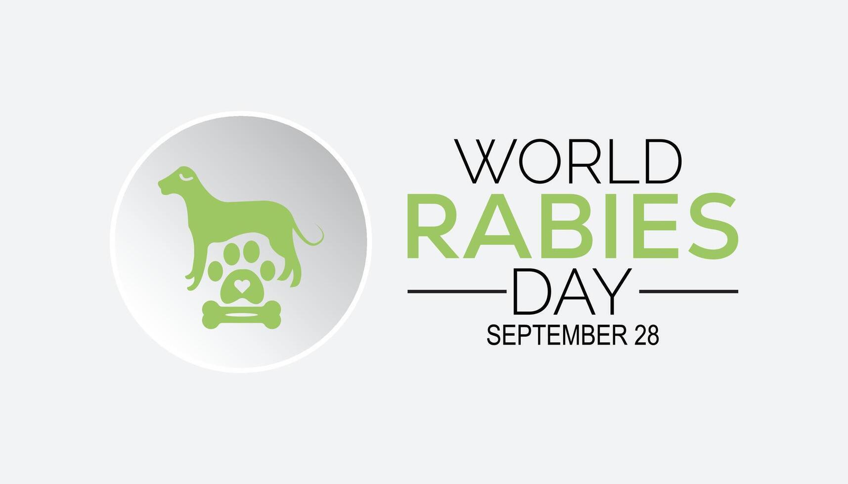 World Rabies Day is observed every year on September. banner design template illustration background design. vector