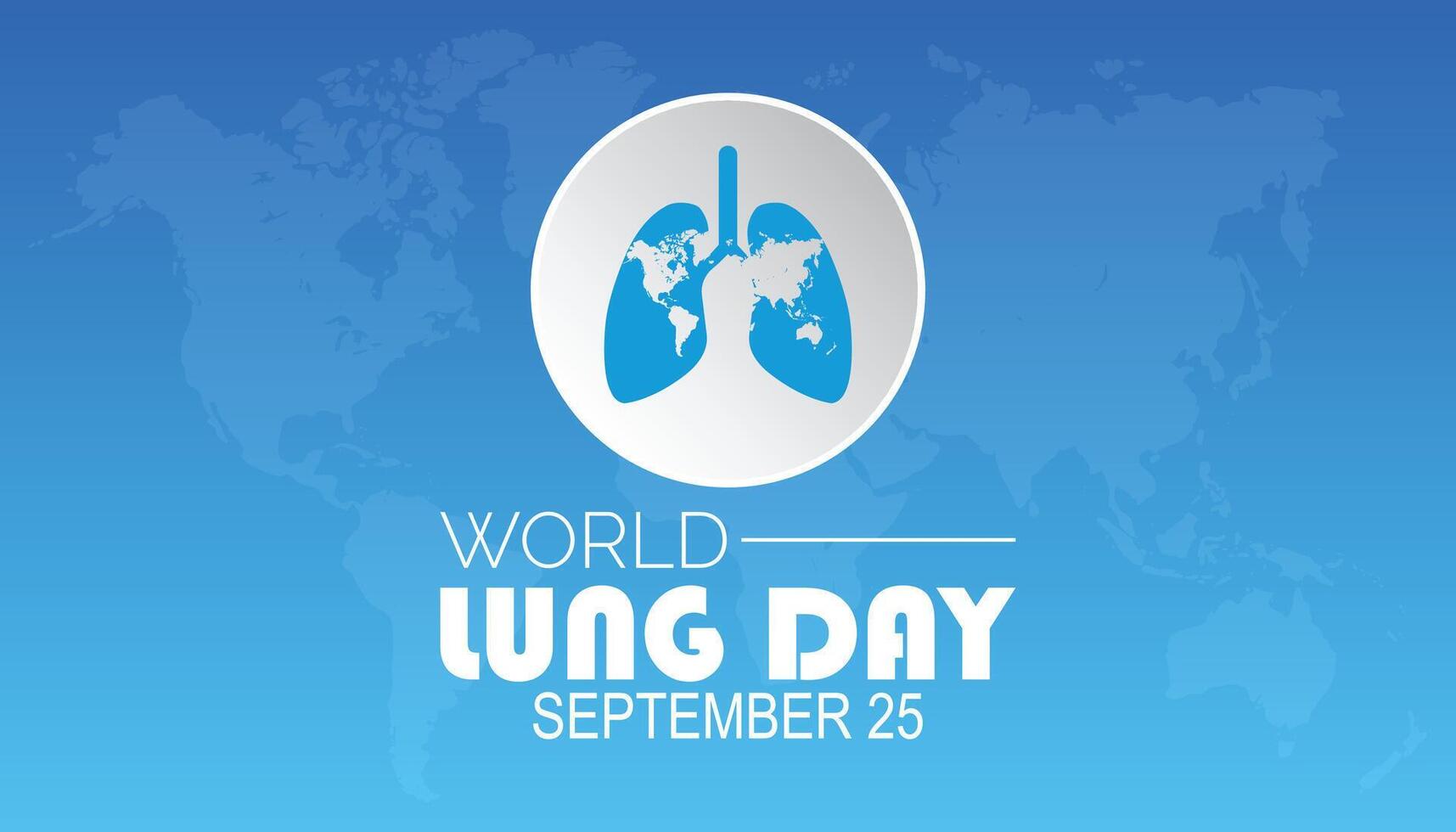 World Lung Day is observed every year on September. banner design template illustration background design. vector