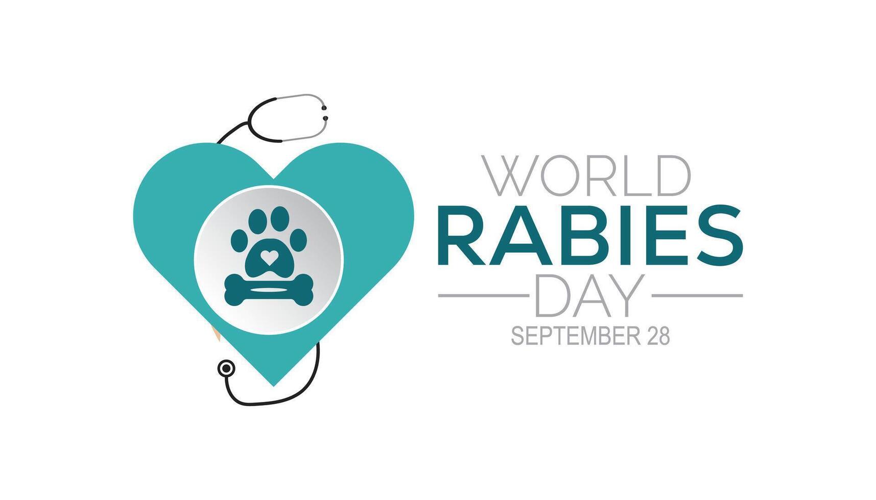World Rabies Day is observed every year on September. banner design template illustration background design. vector