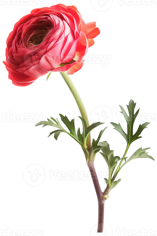 Ranunculus illustration - Buttercup Flower isolated on a transparent background png