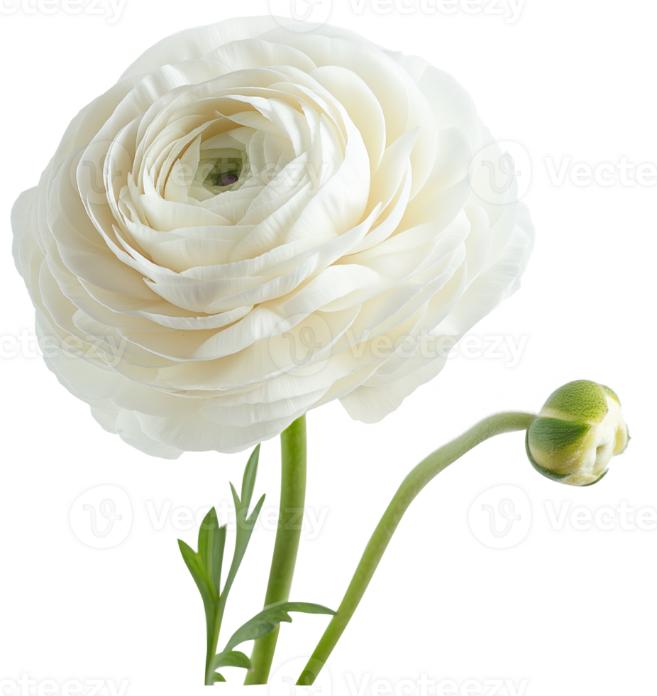 Ranunculus illustration - Buttercup Flower isolated on a transparent background png