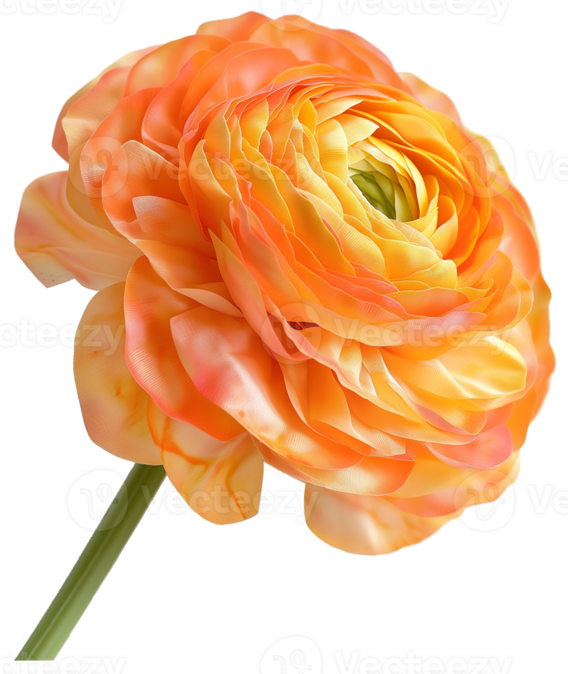 Ranunculus illustration - Buttercup Flower isolated on a transparent background png