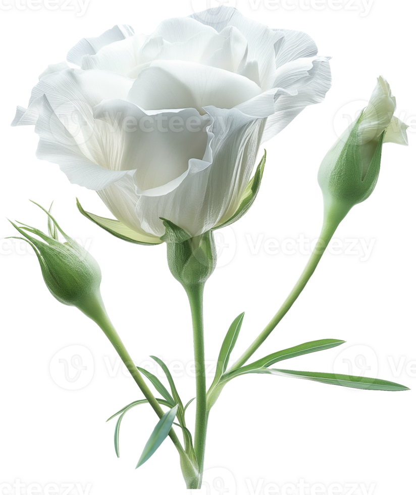 Prairie gentian illustration - lisianthus Flower isolated on a transparent background png