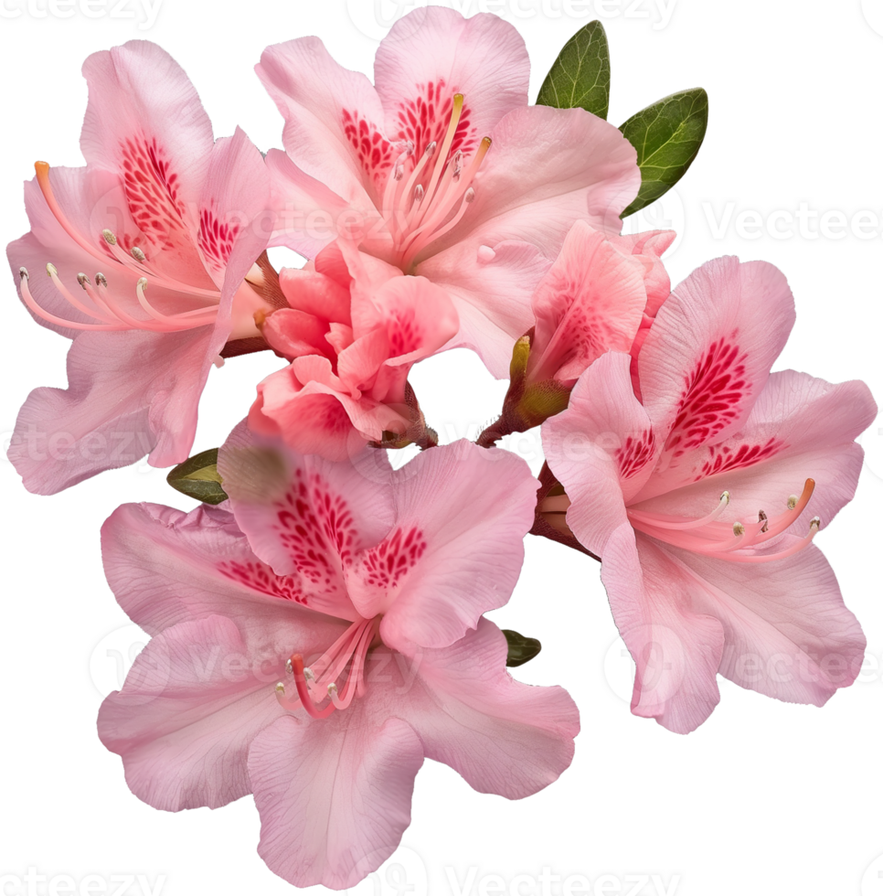 Rhododendron illustration - Azalea Flower isolated on a transparent background png