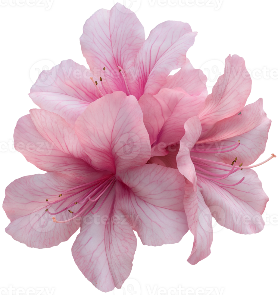 Rhododendron illustration - Azalea Flower isolated on a transparent background png