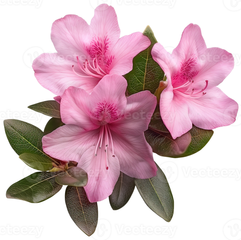 Rhododendron illustration - Azalea Flower isolated on a transparent background png