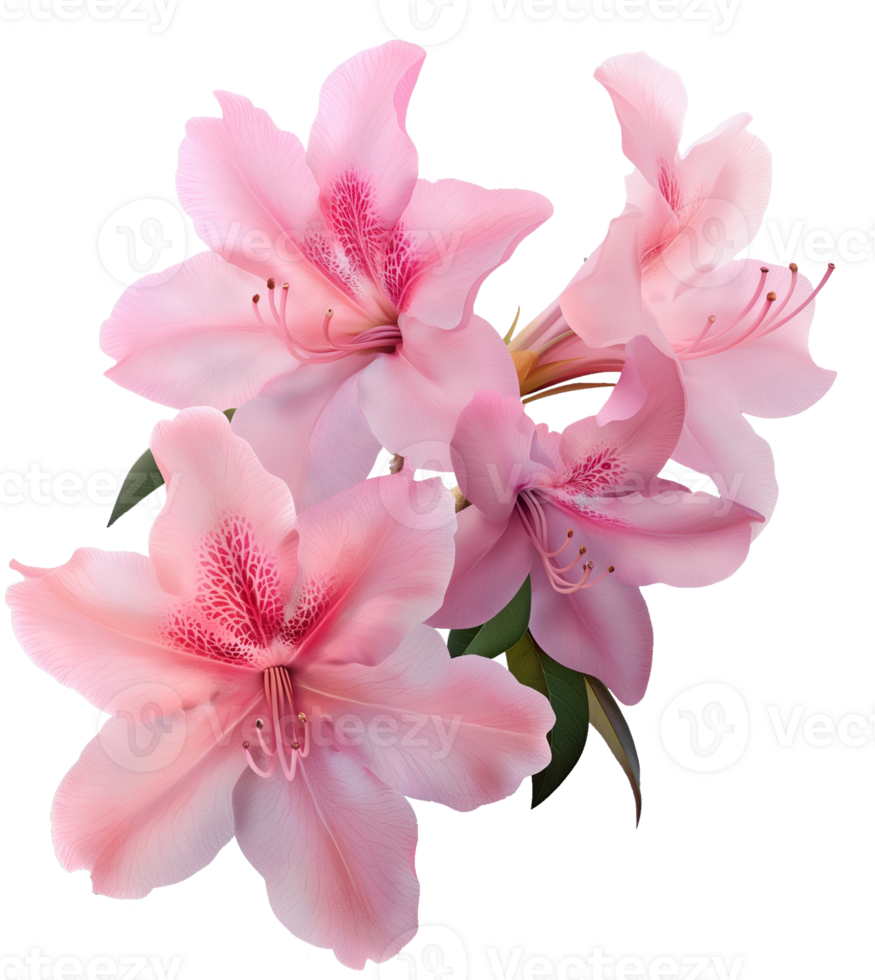 Rhododendron illustration - Azalea Flower isolated on a transparent background png