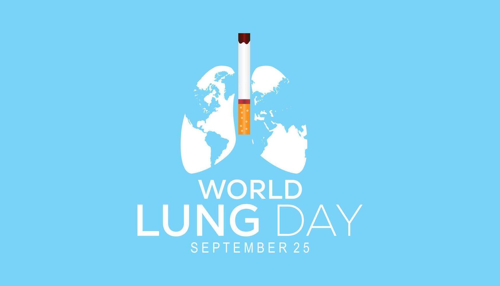 World Lung Day is observed every year on September. banner design template illustration background design. vector