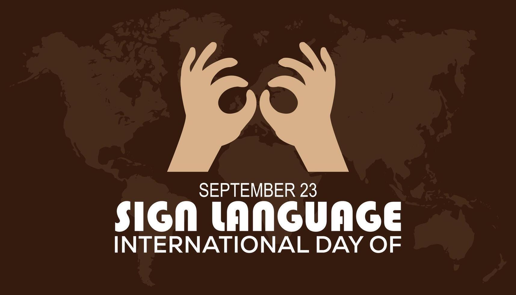 international day of sign language is observed every year on September. banner design template illustration background design. vector