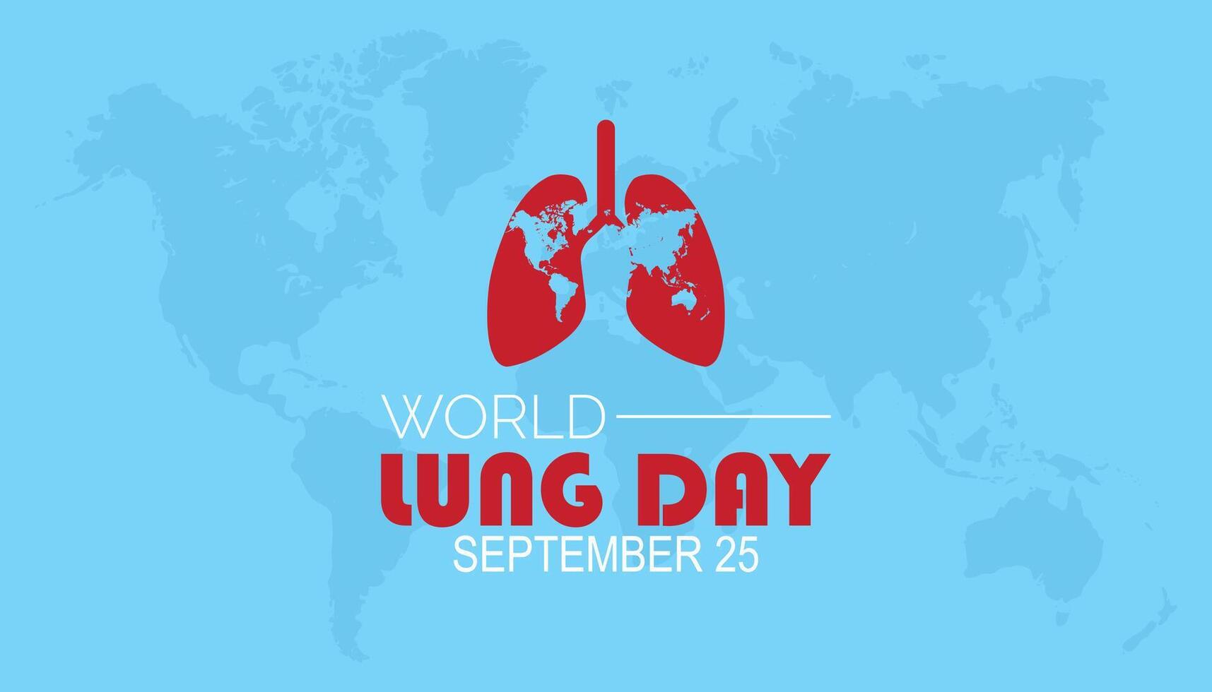 World Lung Day is observed every year on September. banner design template illustration background design. vector
