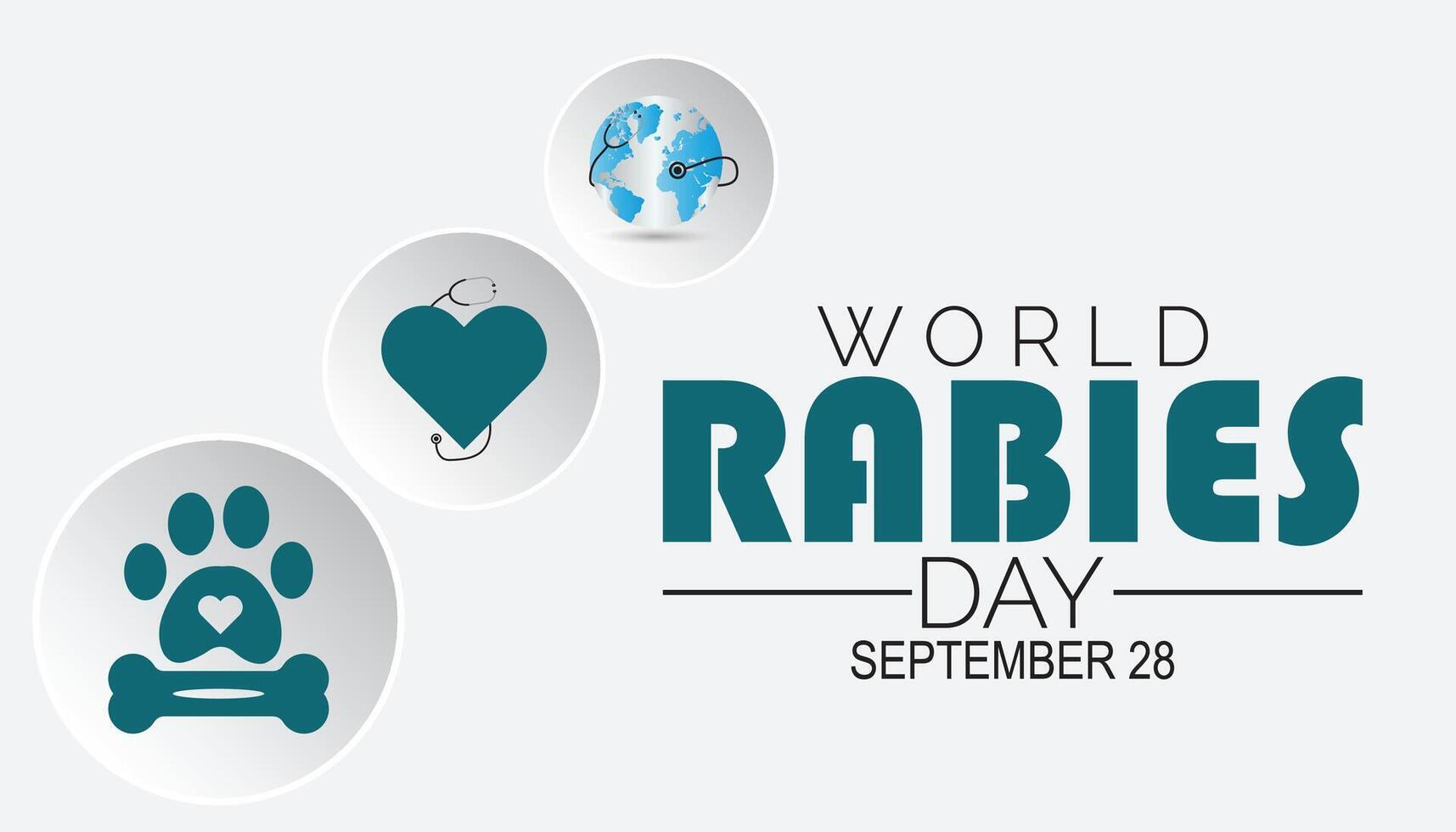 World Rabies Day is observed every year on September. banner design template illustration background design. vector