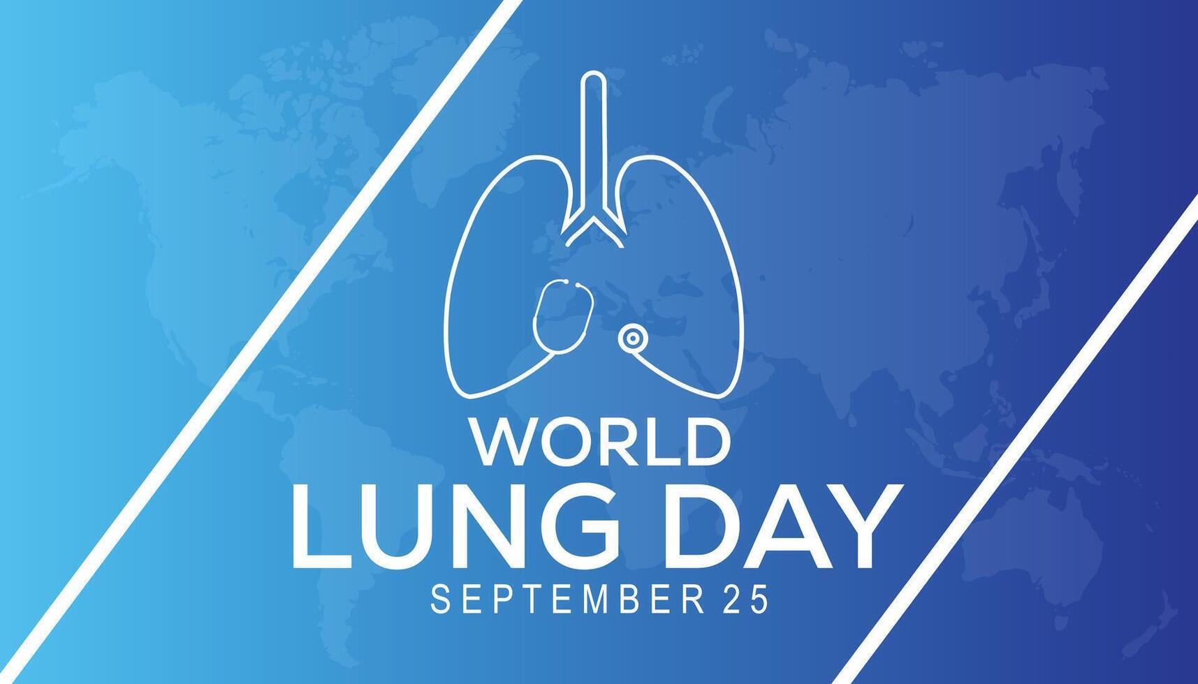 World Lung Day is observed every year on September. banner design template illustration background design. vector
