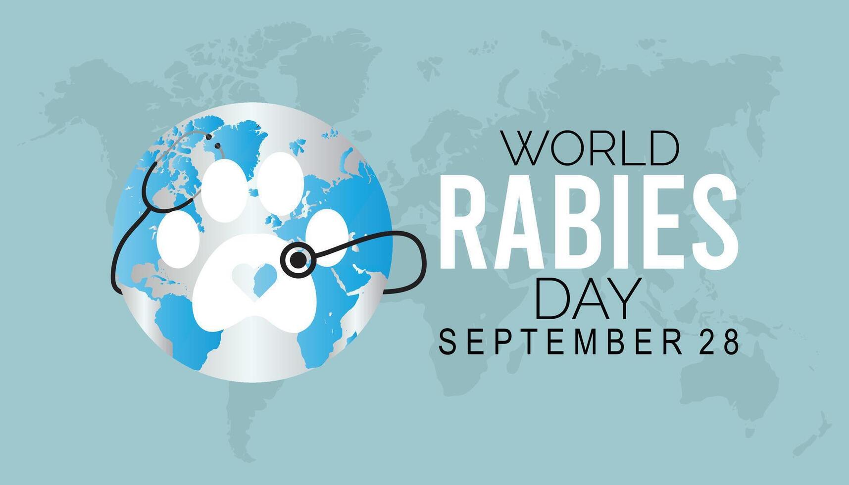 World Rabies Day is observed every year on September. banner design template illustration background design. vector