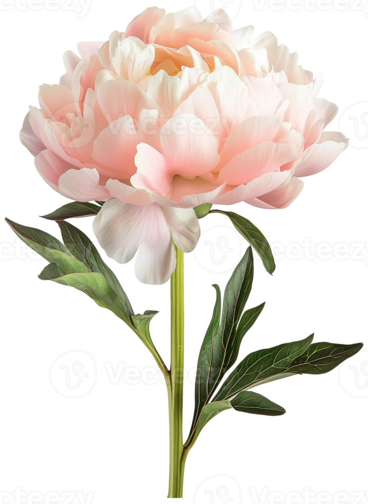 Paeonia floral illustration - Moutan peony Flower isolated on a transparent background png