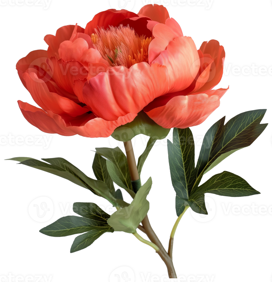Paeonia floral illustration - Peony Flower isolated on a transparent background png