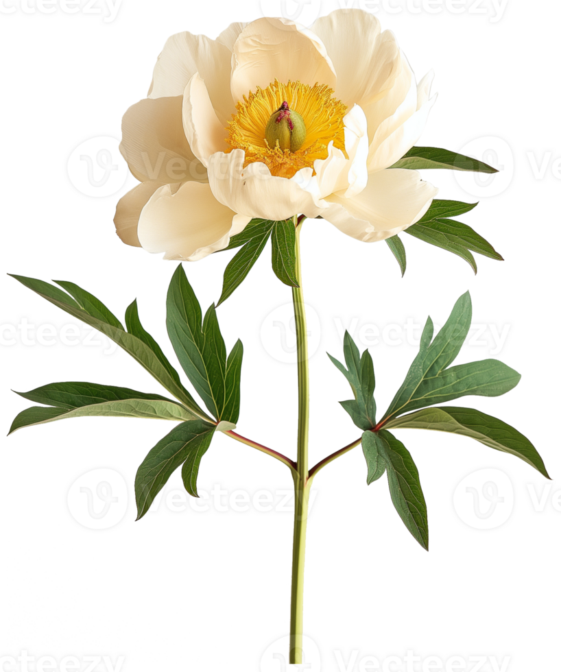 Paeonia floral illustration - Paeonia tenuifolia Flower isolated on a transparent background png