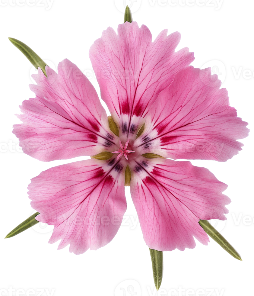 Dianthus deltoides - Pink dianthus flower isolated transparent background png