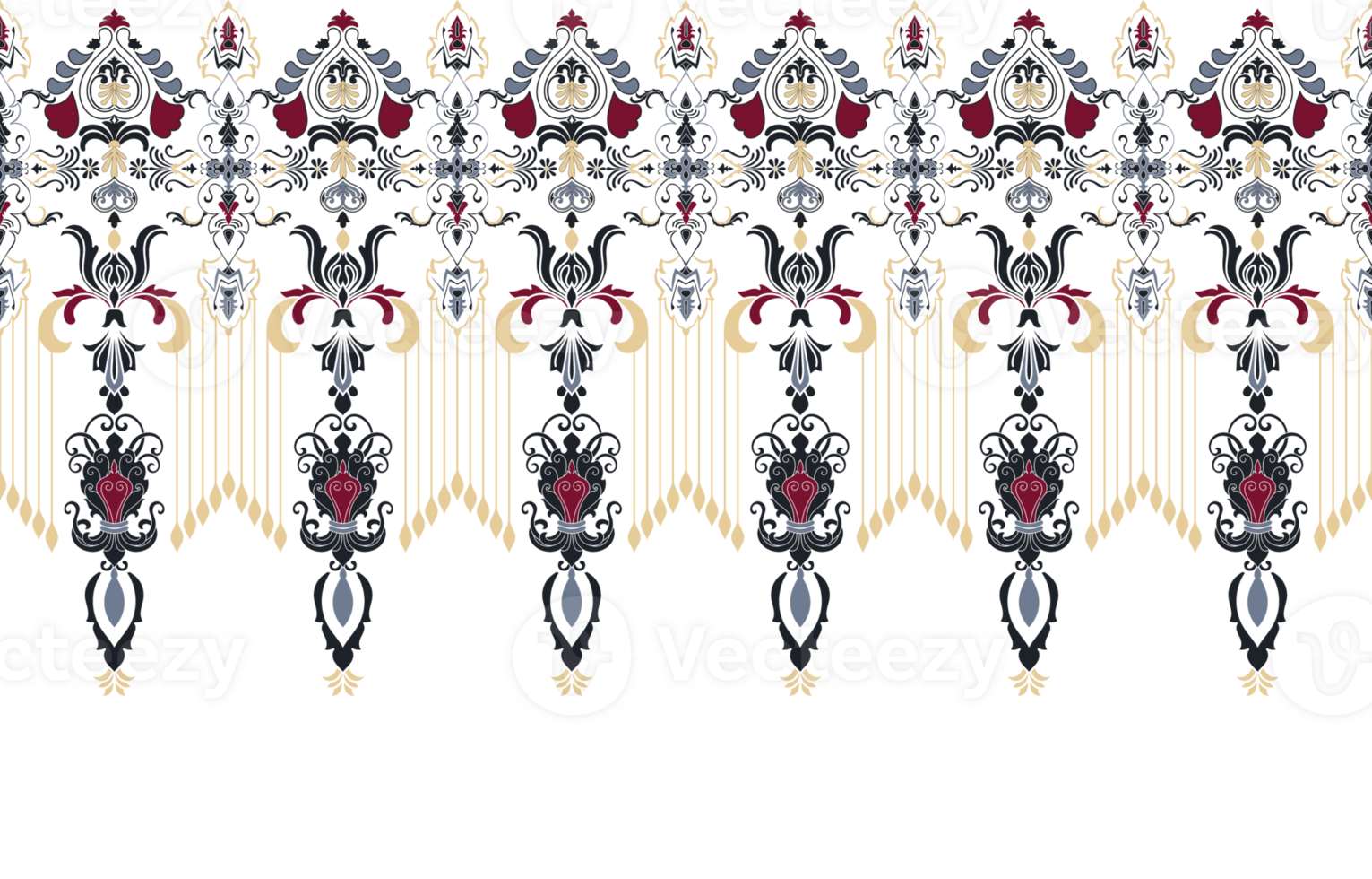 damask ethnic tribal pattern For printing pictures on cloth, wrapping, and seamless pictures. png