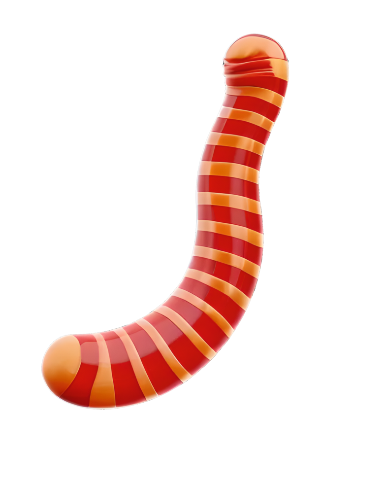 3D Illustration Gummy Worm png