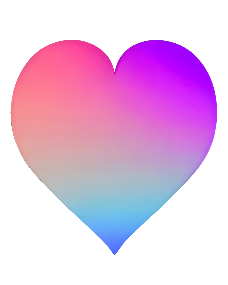 3D Illustration Gradient Heart png
