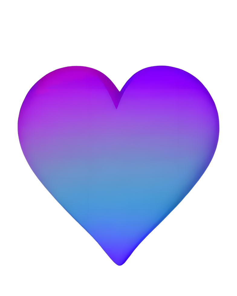 3D Illustration Gradient Heart png