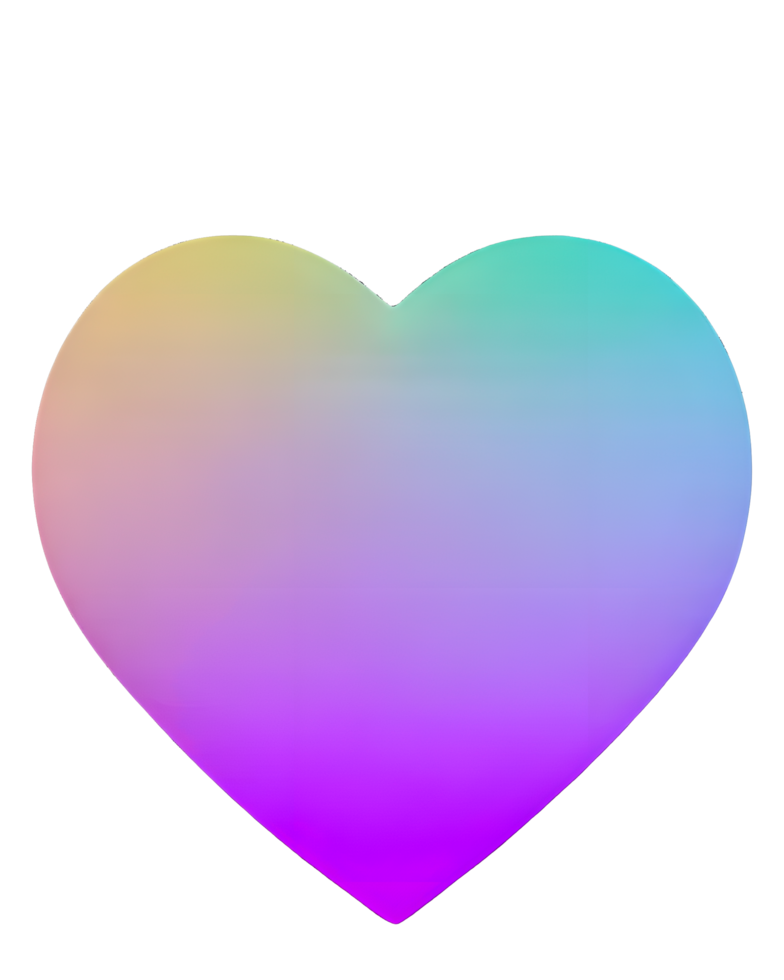 3D Illustration Gradient Heart png