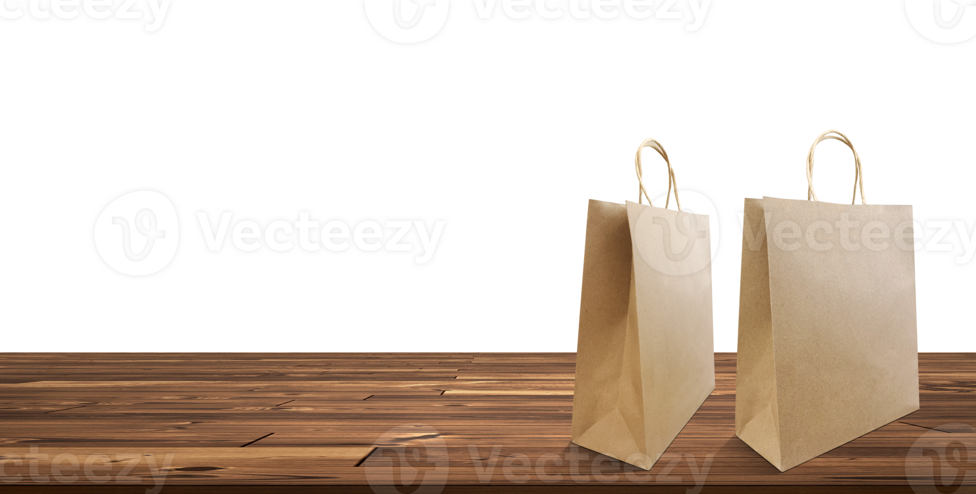 Brown folding paper bag with handle Empty paper bags for buying groceries recycled package transparent. png