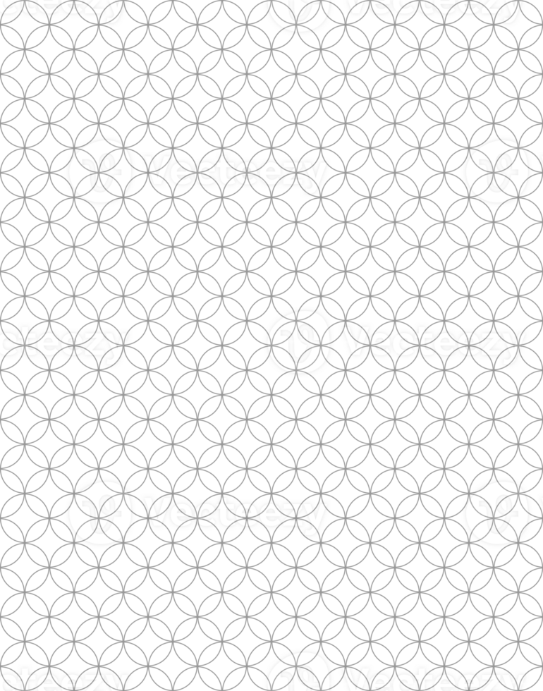 Overlapping circles graph paper seamless pattern png