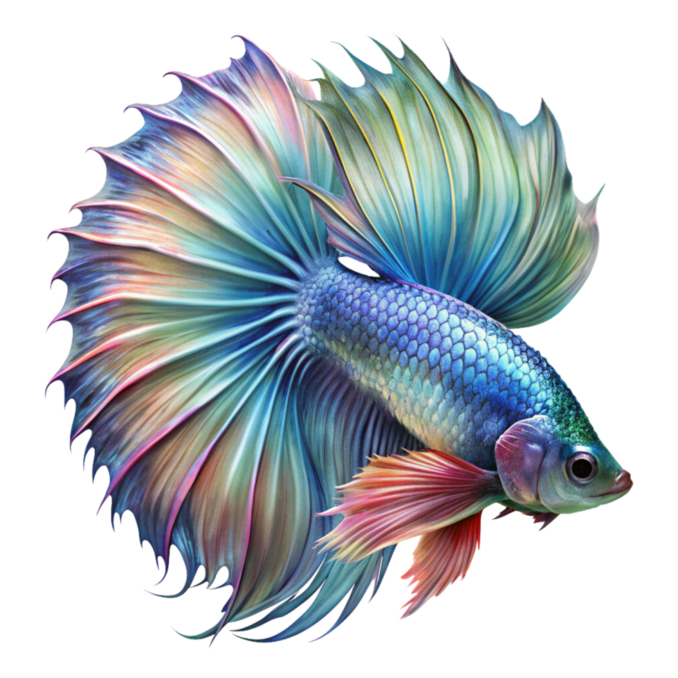 Realistic Colorful Betta Fish Image png