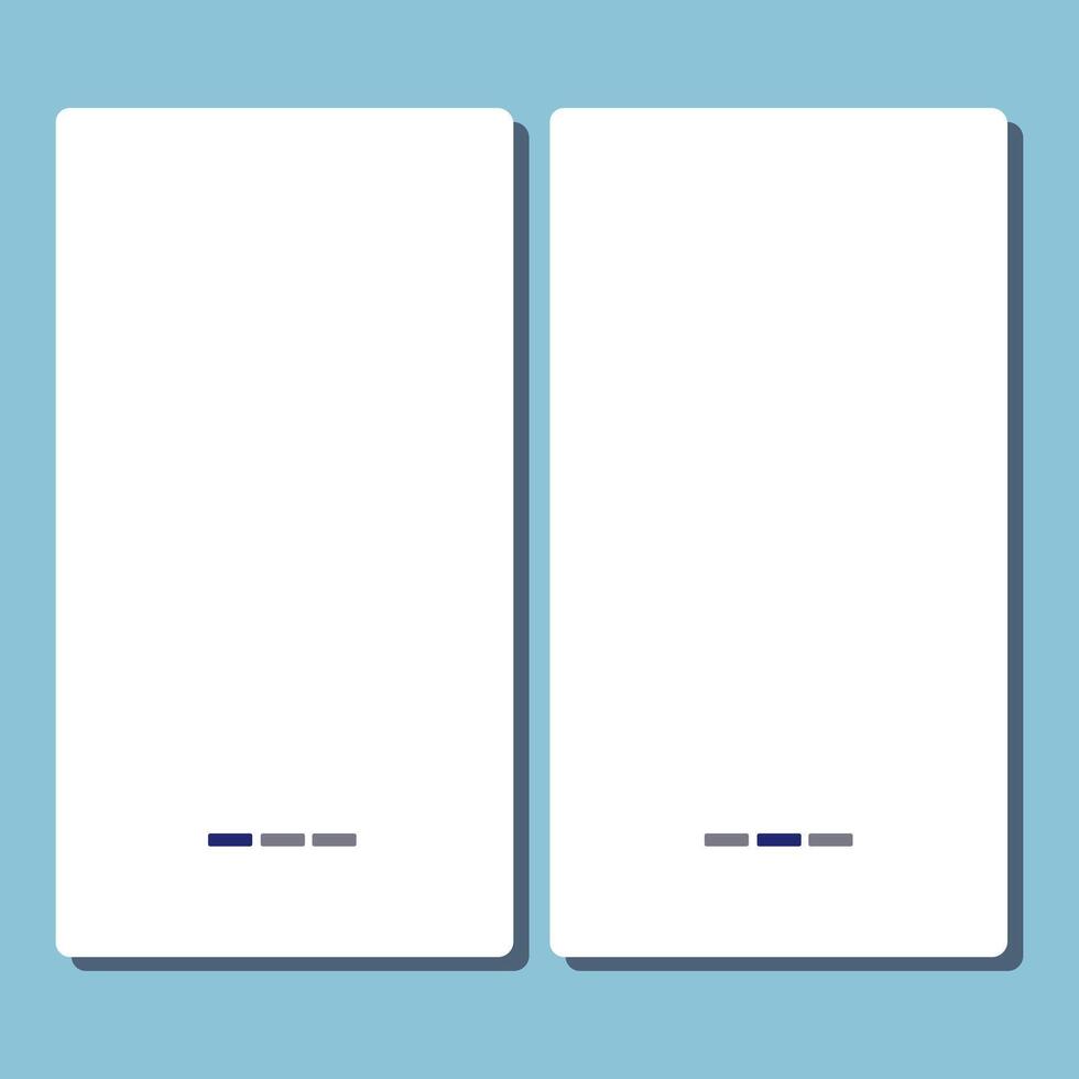 Blank background for mobile app on a blue background. Simple minimalistic screen design vector