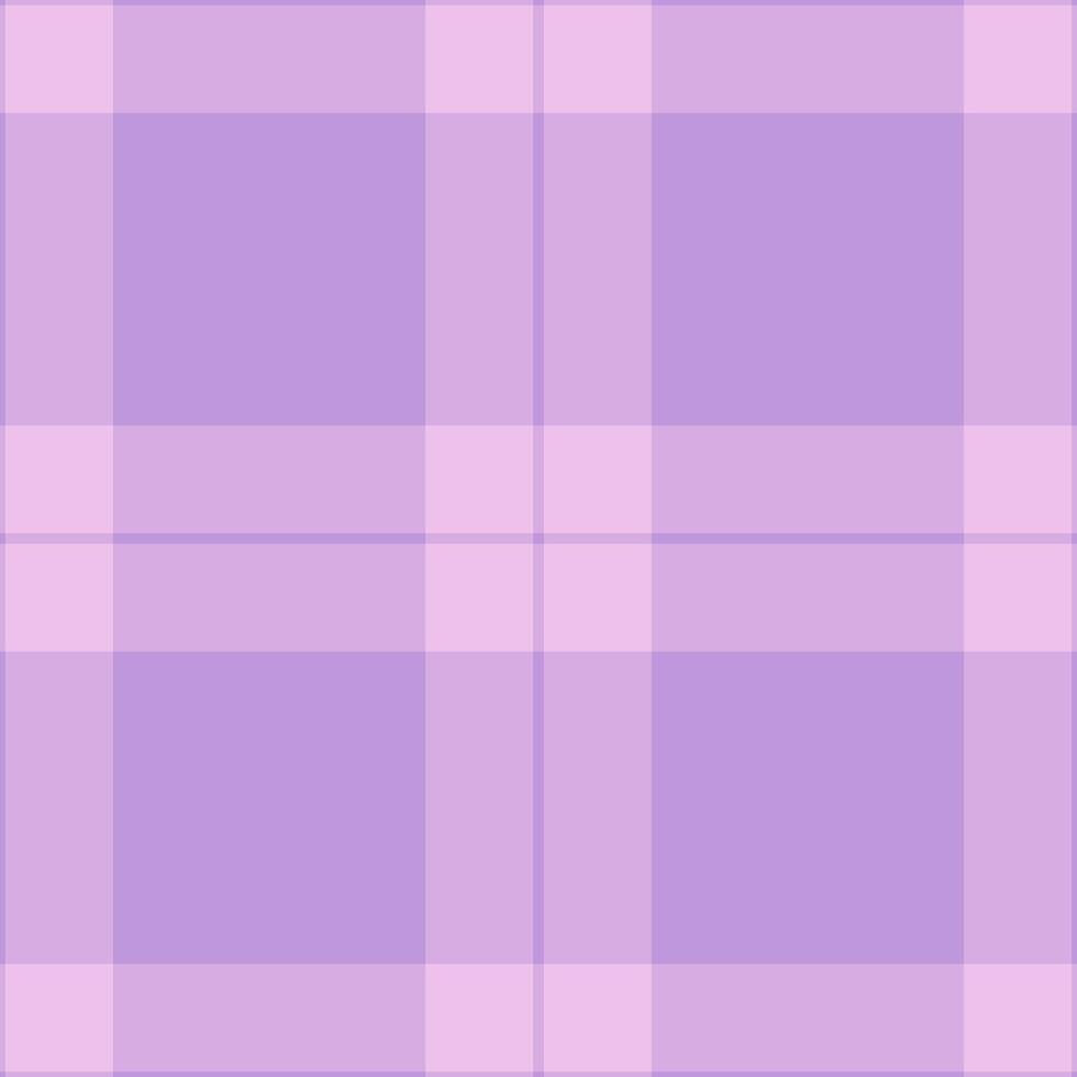 Menswear check seamless, packing background texture pattern. Fit fabric textile plaid tartan in light and violet colors. vector