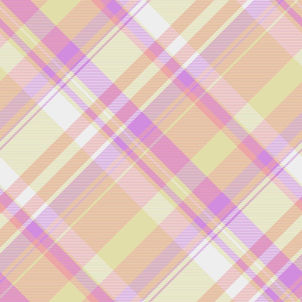 Decoration seamless tartan textile, style pattern check. Quilted texture fabric plaid background in light and white colors. vector