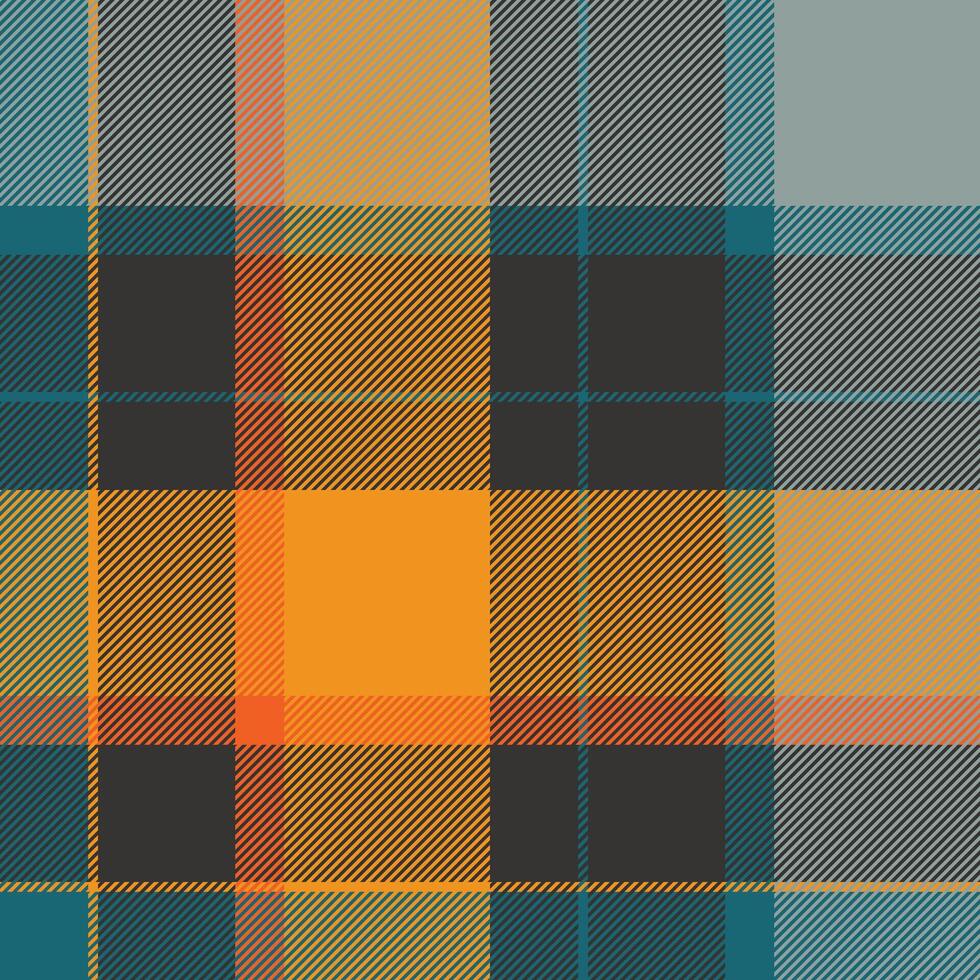 Merry christmas check fabric , thread pattern background tartan. Autumn seamless textile texture plaid in grey and carrot orange colors. vector