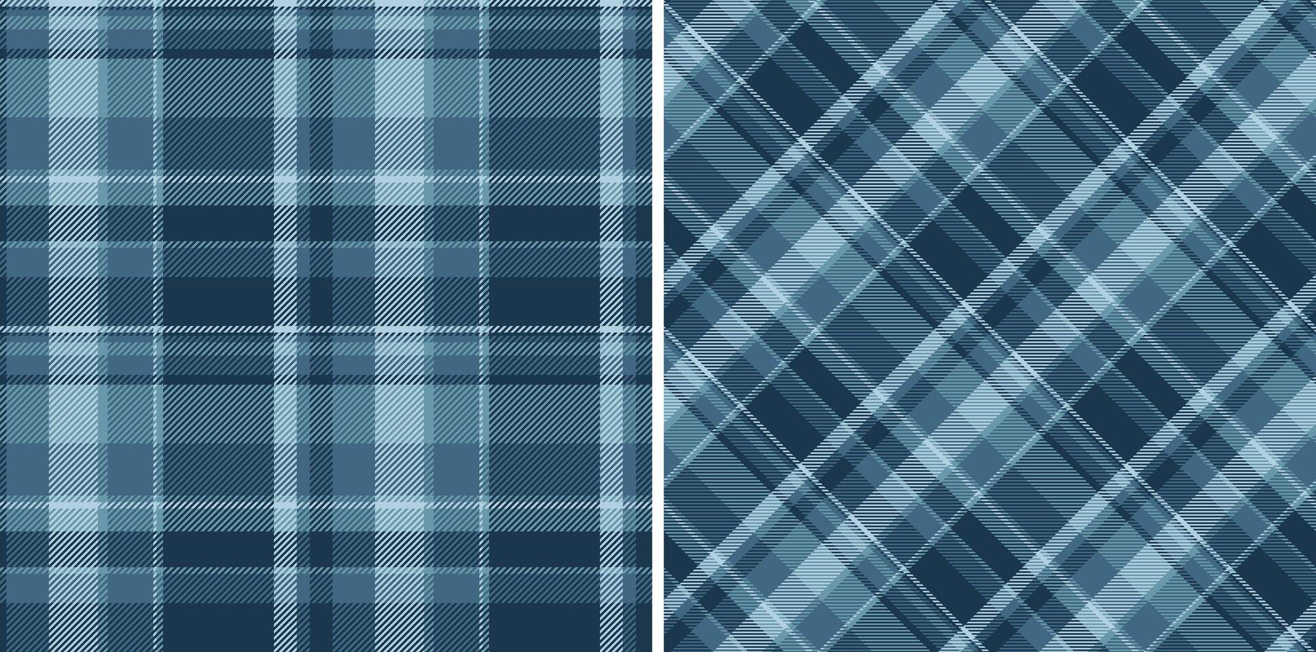 Check textile texture of plaid tartan pattern with a fabric seamless background. Set in winter colors for apartment decor ideas. vector