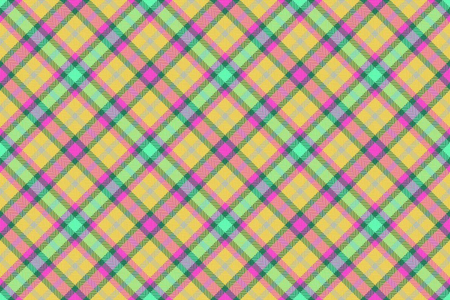 Handkerchief textile tartan check, graphic plaid texture . Editable pattern fabric background seamless in yellow and mint colors. vector