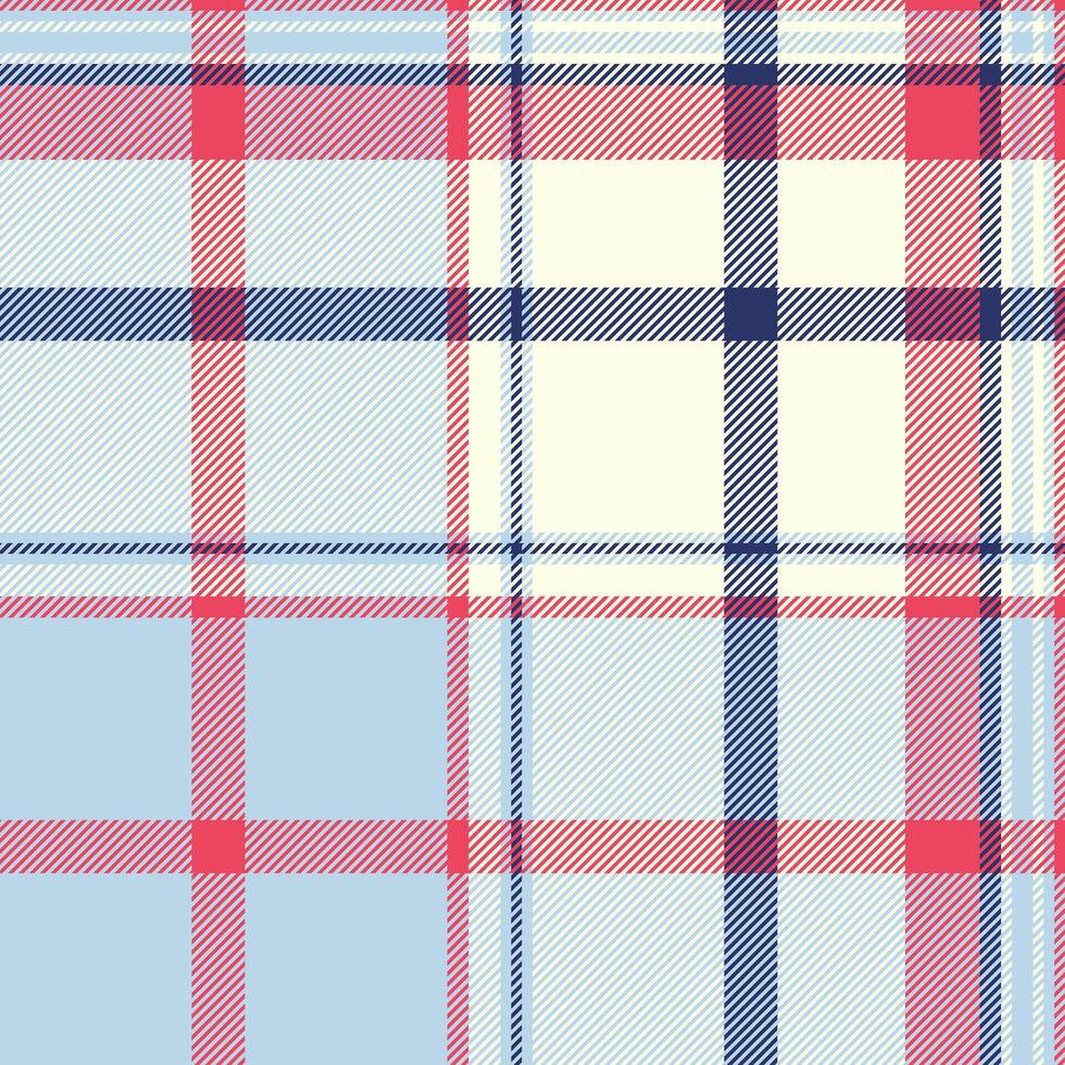 Factory fabric plaid background, france pattern seamless . Template texture check tartan textile in light and red colors. vector