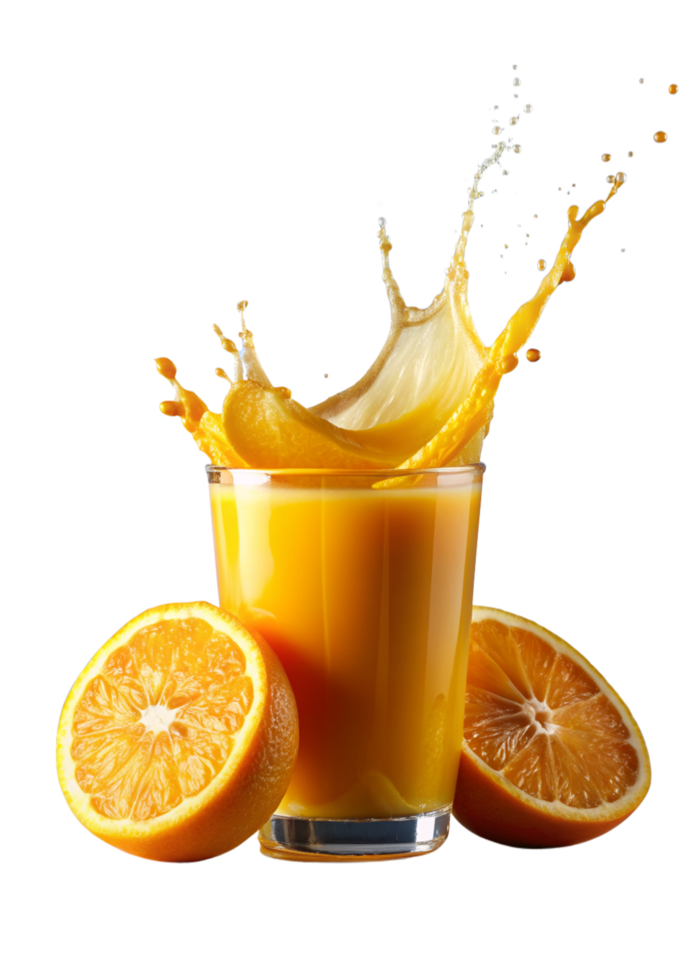 Realistic Splashing Orange Juice Drink png