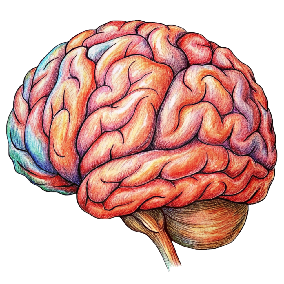 Human Brain Organ Hand Drawn Design png
