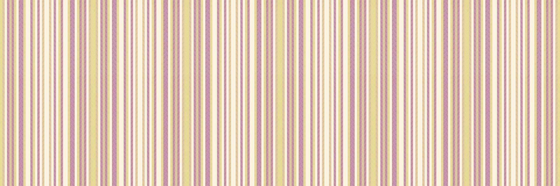 Refresh lines textile vertical, iconic seamless fabric . Editable stripe background texture pattern in cornsilk and pink colors. vector