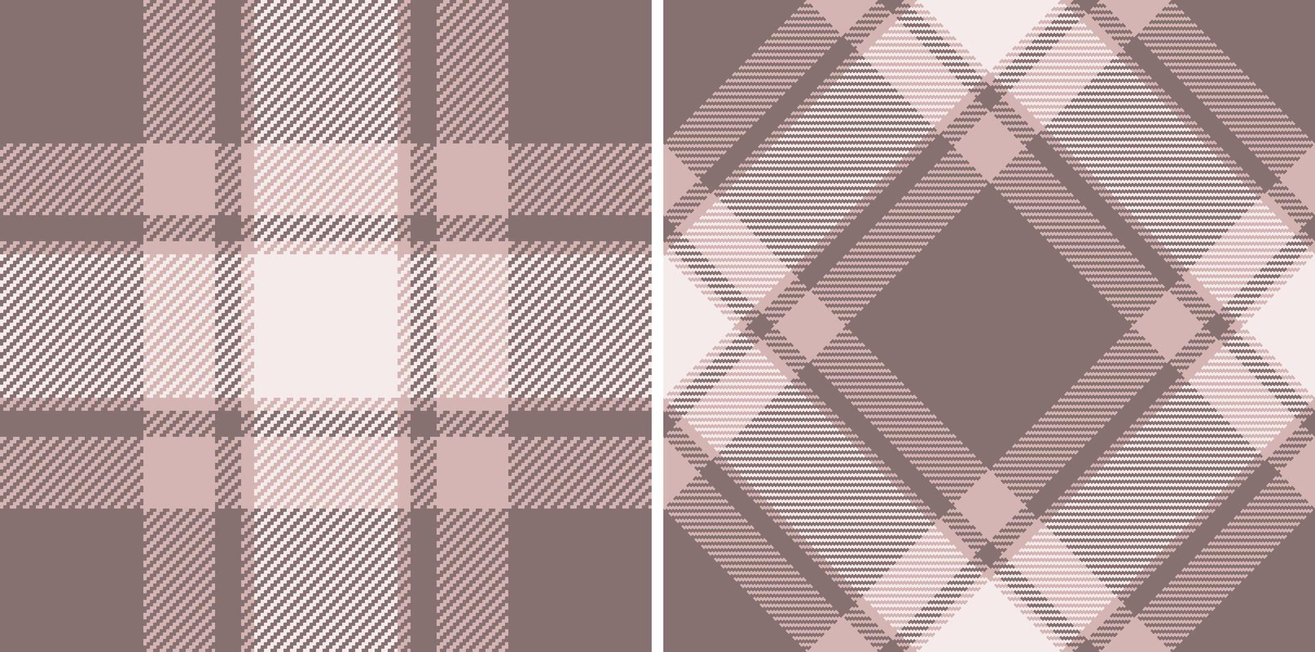 Check background textile of fabric plaid tartan with a seamless pattern texture . Set in pastel colors for symmetry tissue designs in fashion. vector