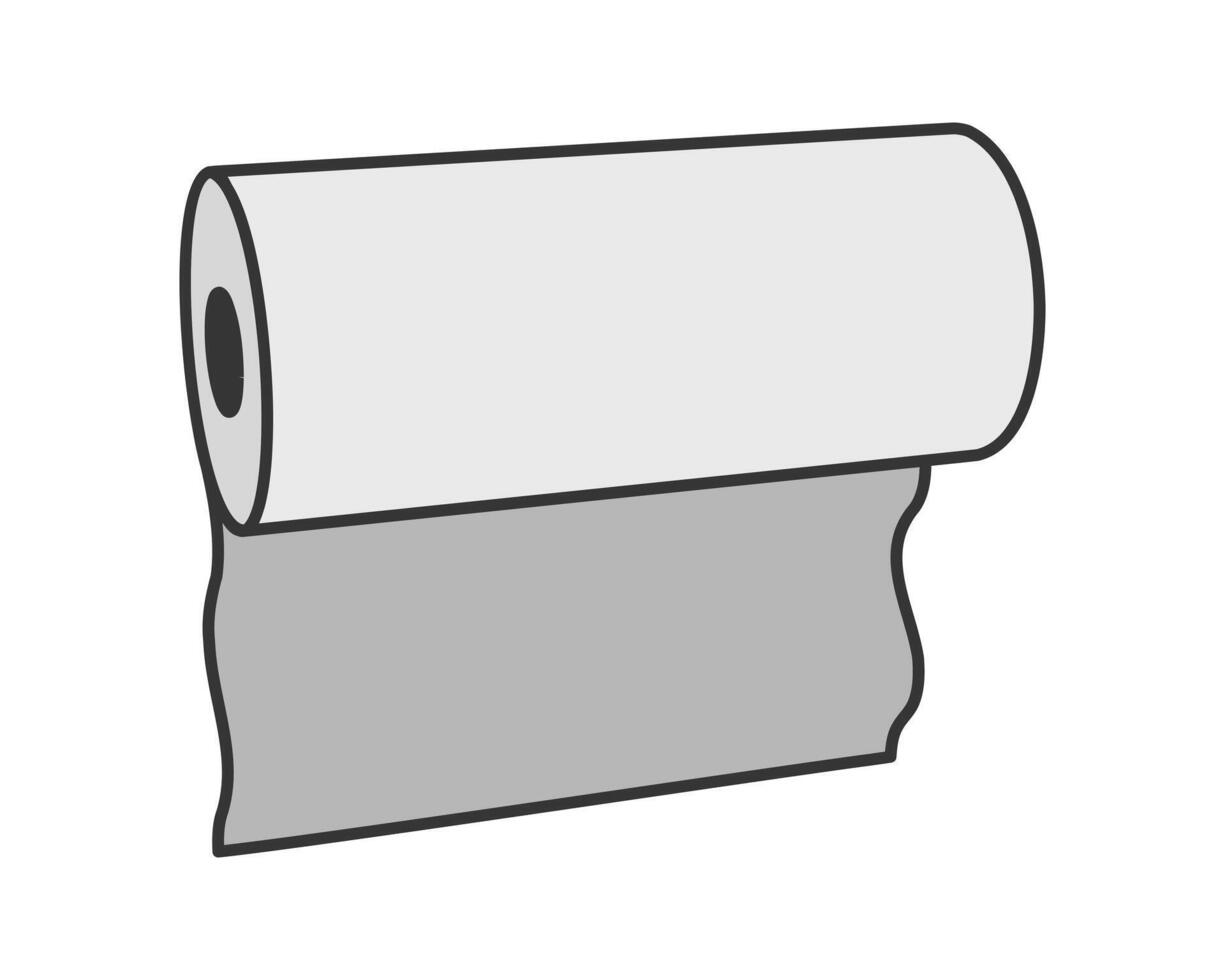 Textile roll icon. Paper tube illustration design for kitchen cleaning towel, carpet, scroll whatman, fabric. vector