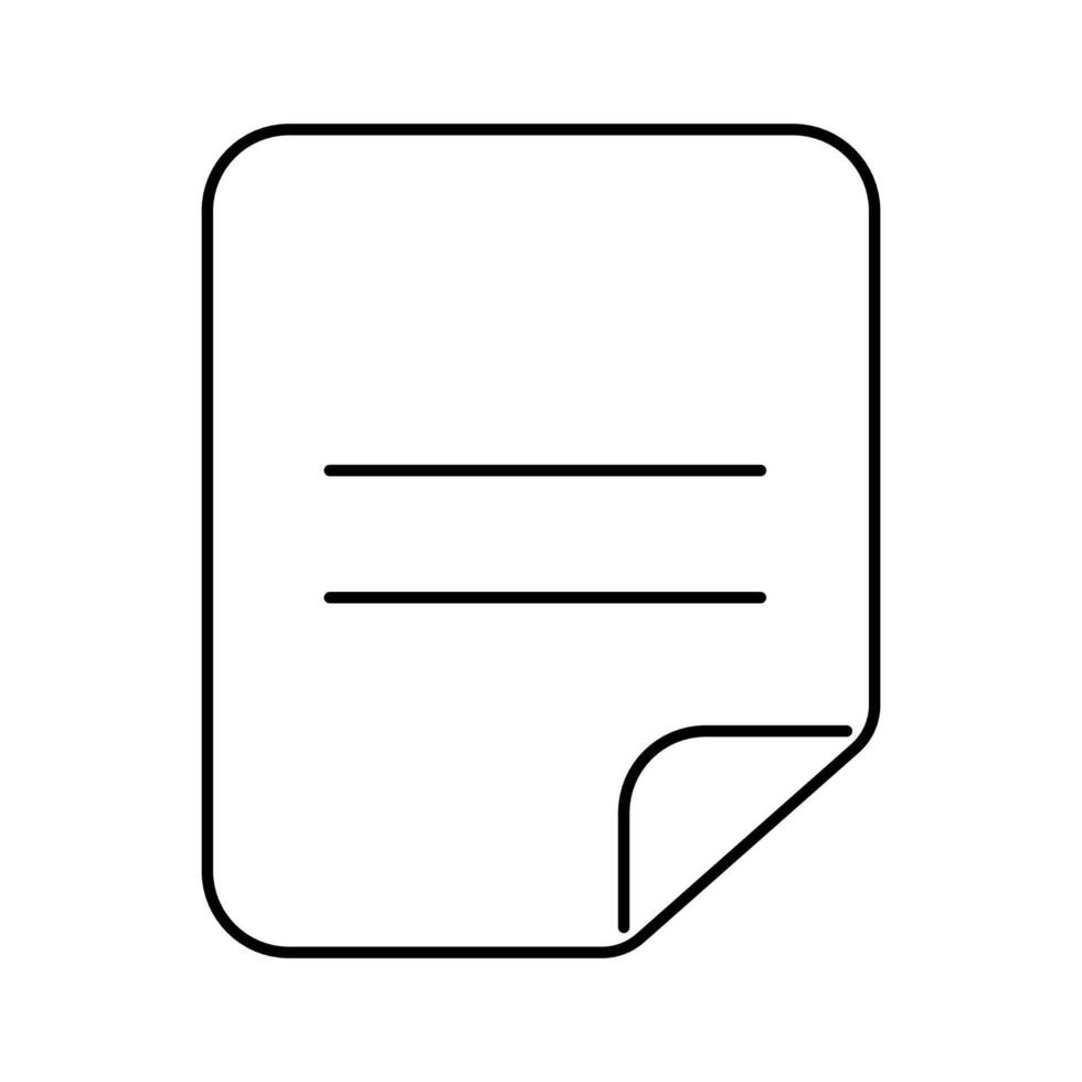 Paper icon. Line sheet of paper outline icon. Editable stroke vector