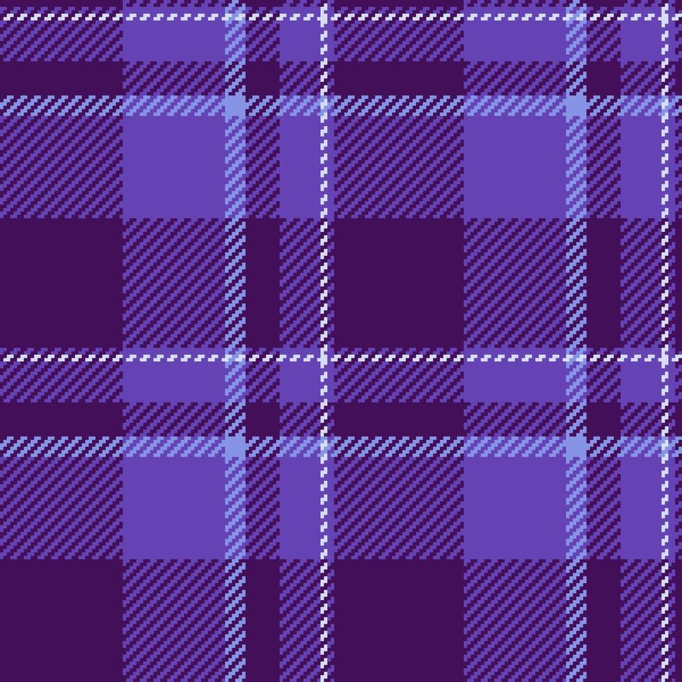 Pretty textile texture fabric, advertising pattern background plaid. Hispanic tartan check seamless in purple and indigo colors. vector