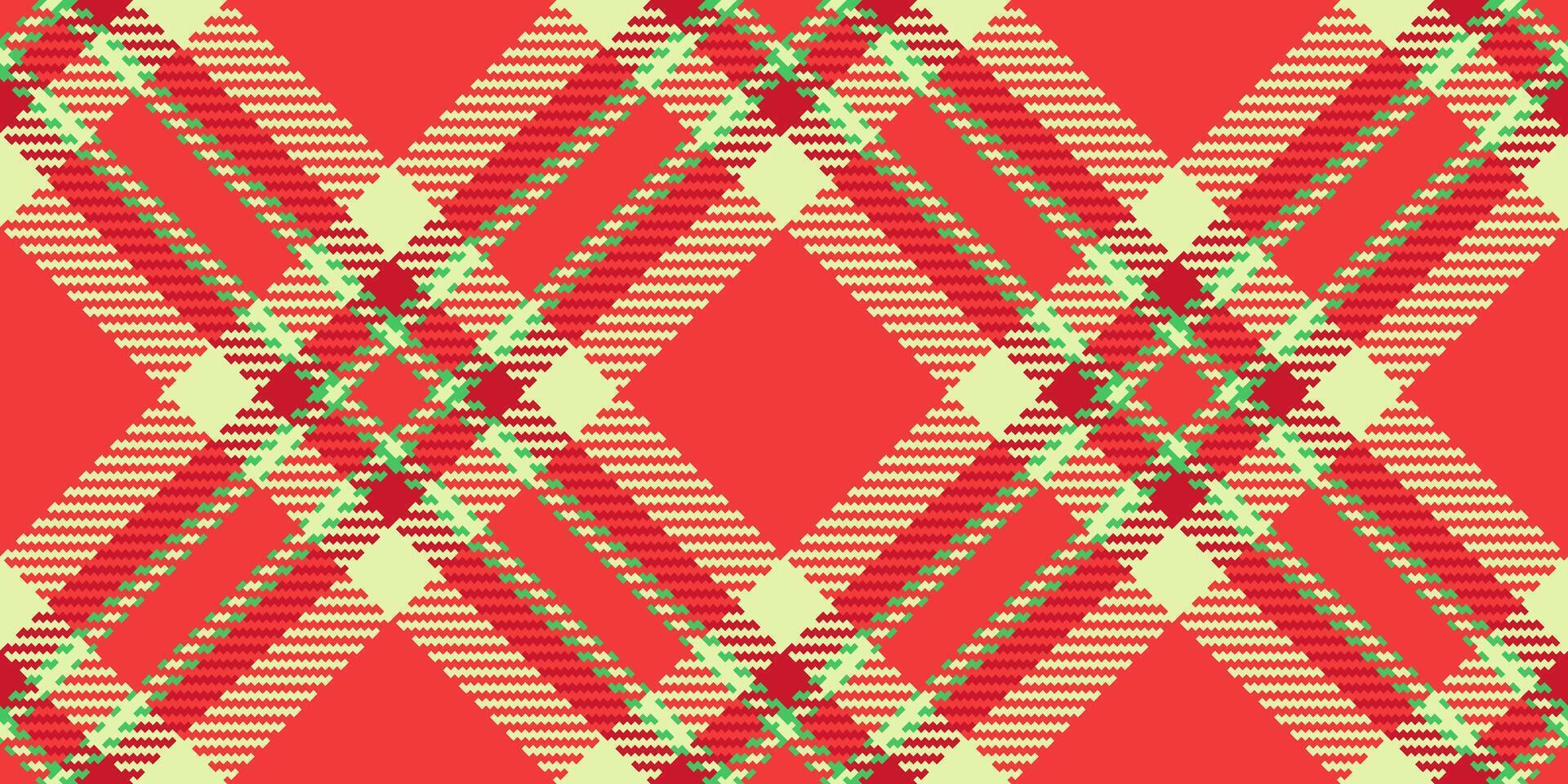 Awesome textile texture fabric, manufacturing background seamless pattern. Marriage plaid check tartan in red and light colors. vector