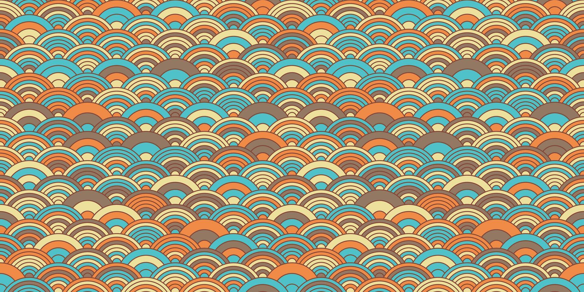 Chinese cloud or river seamless pattern . Traditional Asian background witrh abstract design. vector